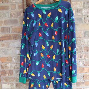 Pajamagram Men's Christmas Theme 95% Cotton Blend XL Pajamas Colorful Lights!